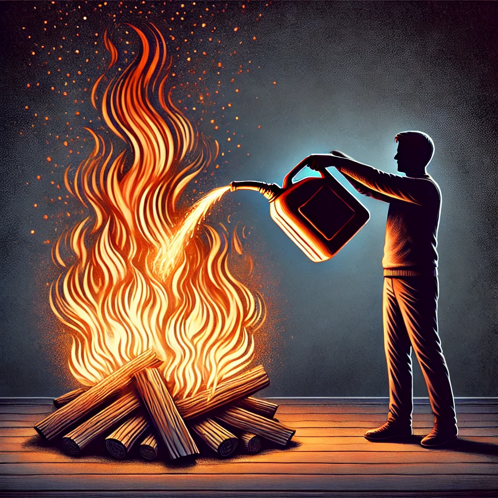 4. Add fuel to the fire